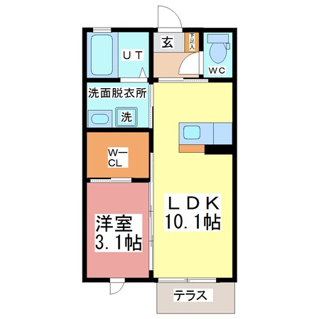 ビューカルチェの物件間取画像